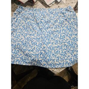 Tommy Bahama Cute Coral Print Golf Tennis Skort White Blue Women's Athletic